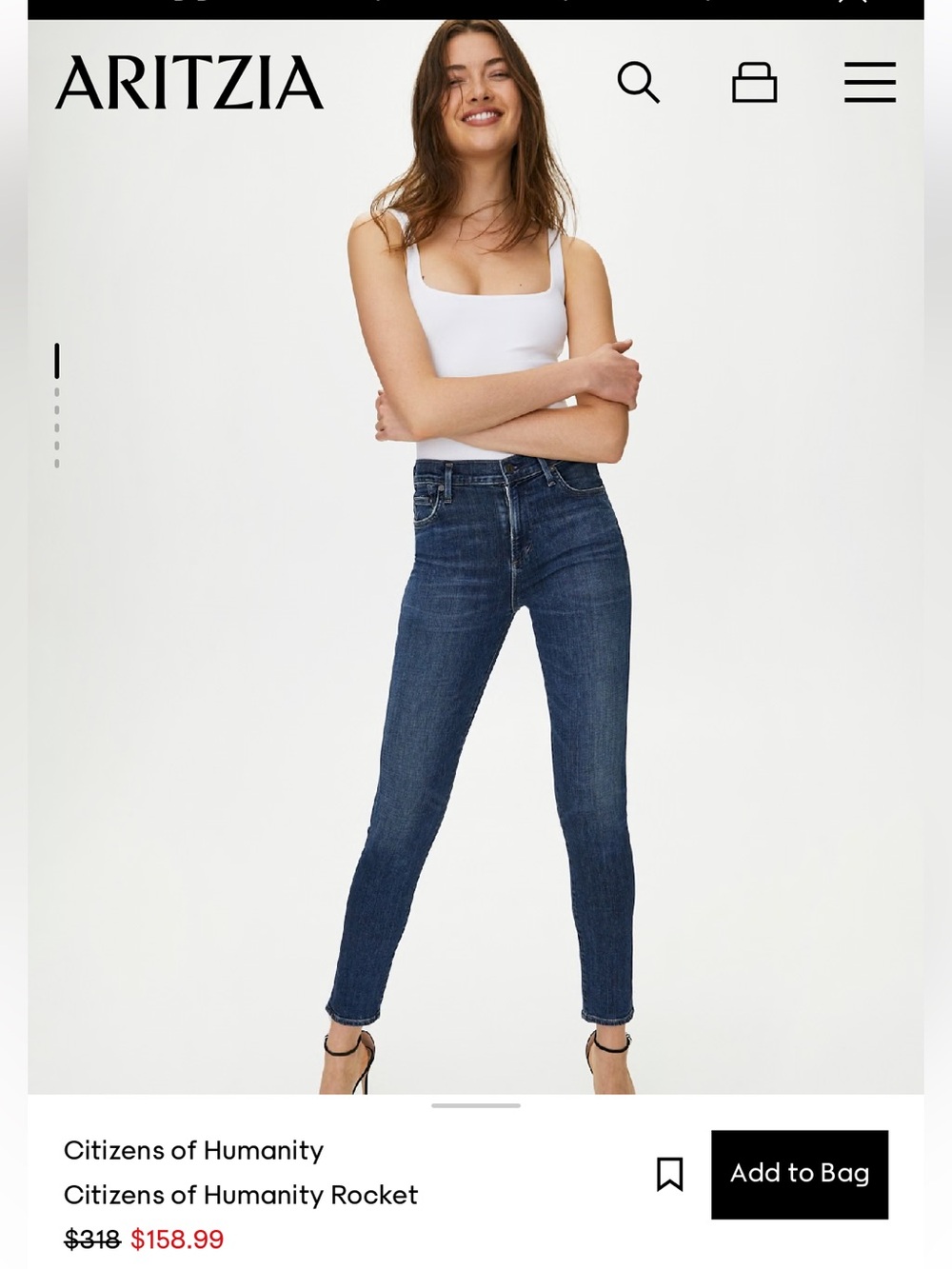 C of H Rocket Crop high rise skinny